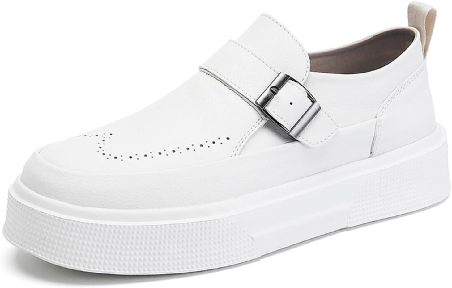 

Мужские лоферы с пряжкой и скользящей застежкой, стильная повседневная обувь- идеальны для городских прогулок, отдыха и ежедневных поездок Kpdwfms, белый