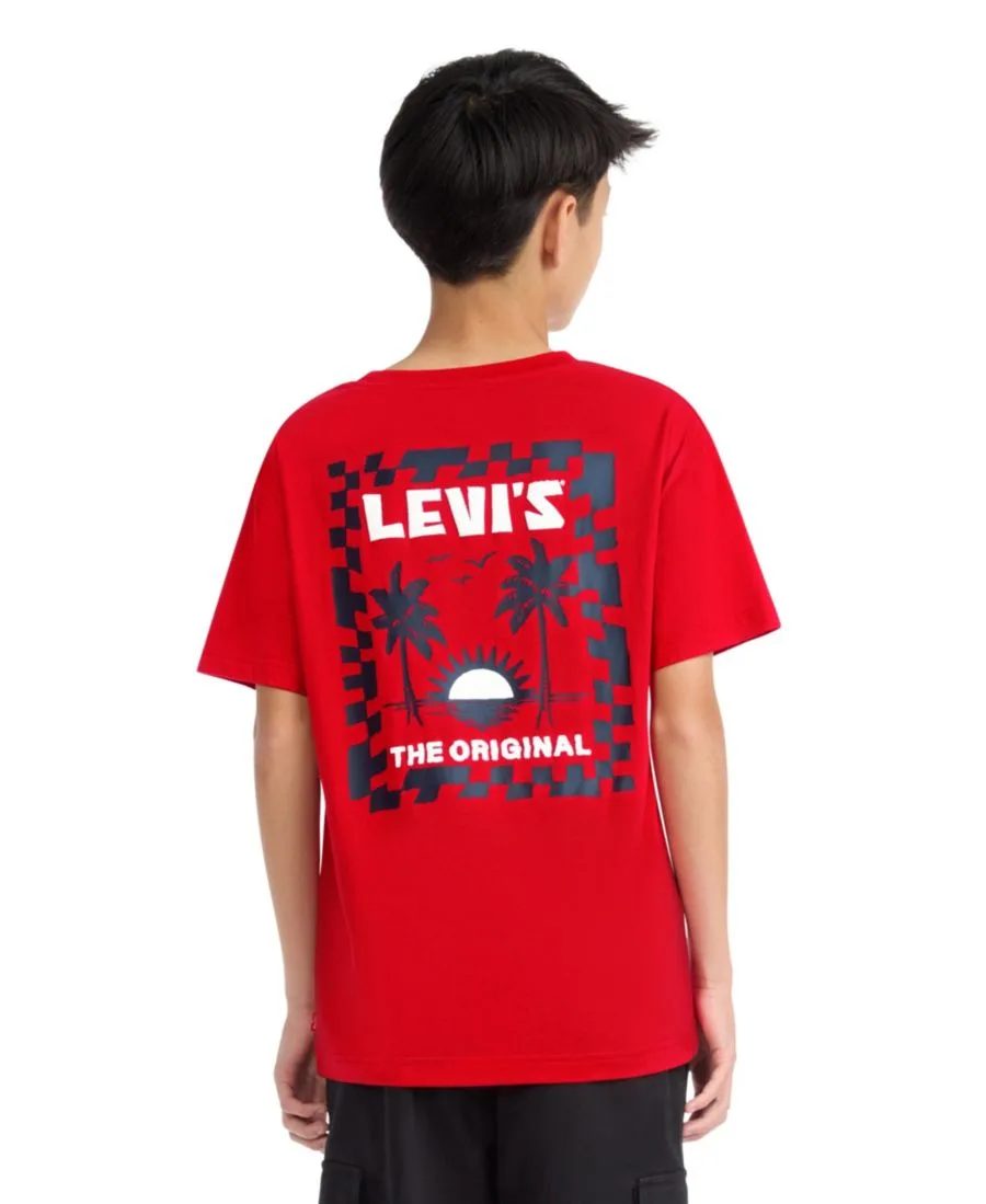 Детская футболка с коротким рукавом, размер 8-20 Levi's, urban красный — фото 3