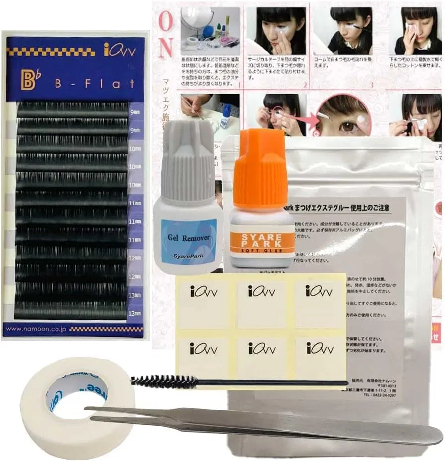 Набор для наращивания ресниц Starter Kit B-Flat IOVV C-curl 0.15 мм
