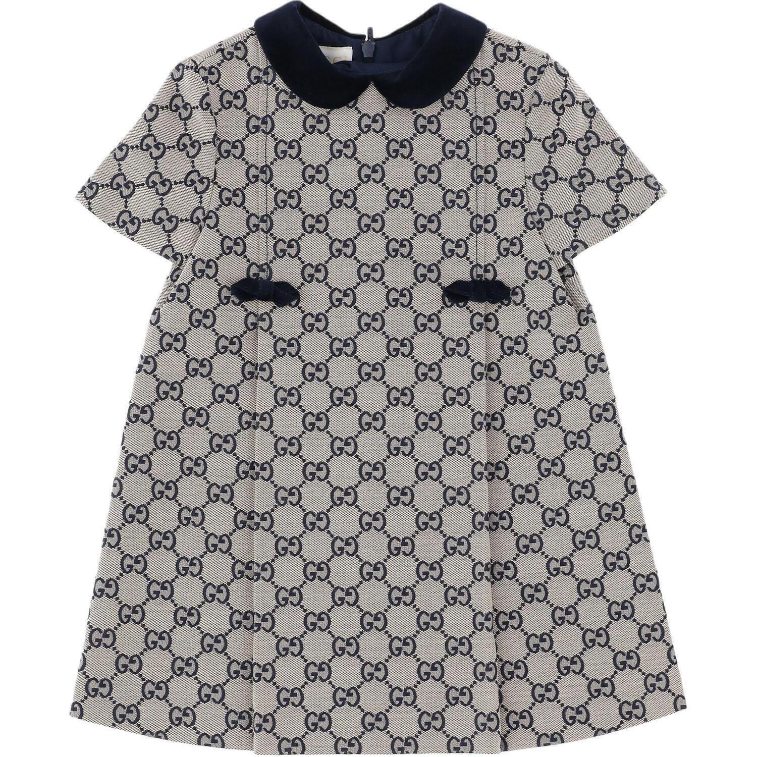 

Платье FW25 для младенцев и малышей GUCCI, серый