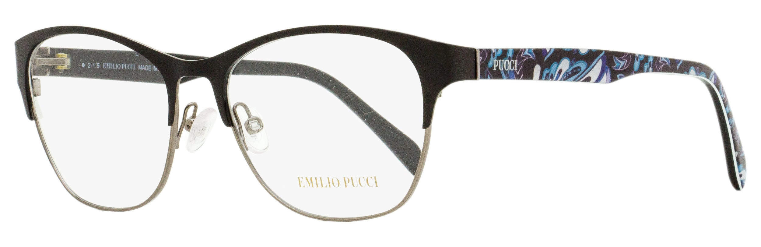 

Женские овальные очки Emilio Pucci EP5029 001 черные/рутениевые 53 мм