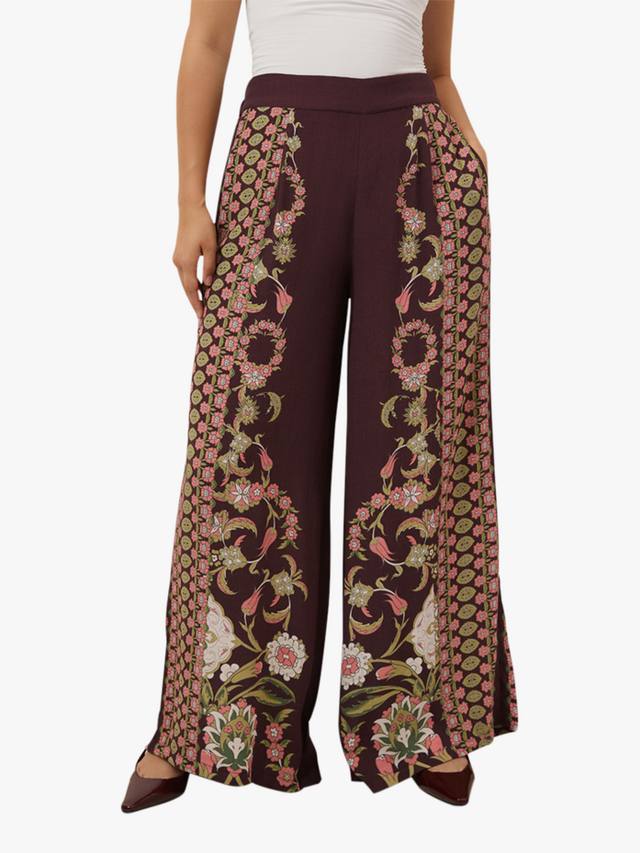 

Широкие брюки Rhea с цветочным принтом Raishma, Plum