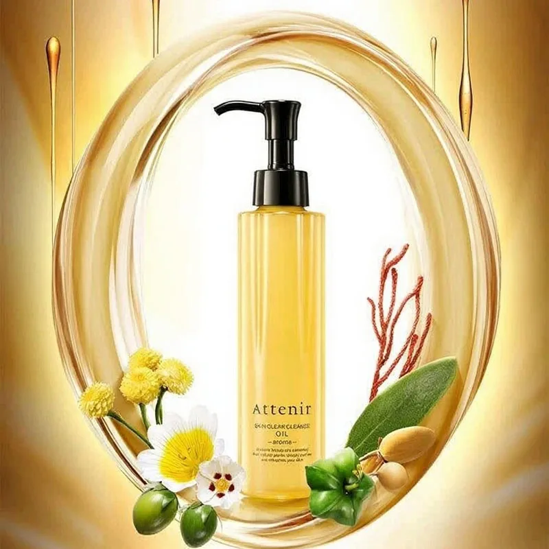 Очищающее масло для сияния кожи Purifying And Nourishing Skin Cleansing Oil 175ml*2+175ml ATTENIR, three-piece set: citrus cleansing oil 175ml*2+розовый cleansing oil 175ml — фото 3