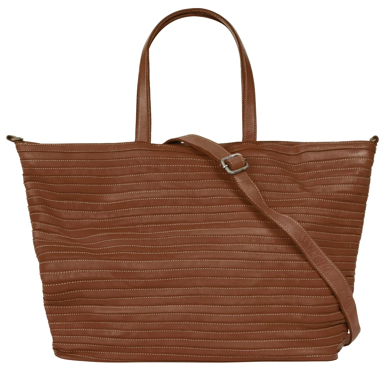 

Шоппер Samantha Look, натуральная кожа, производство Италия, цвет Cognac
