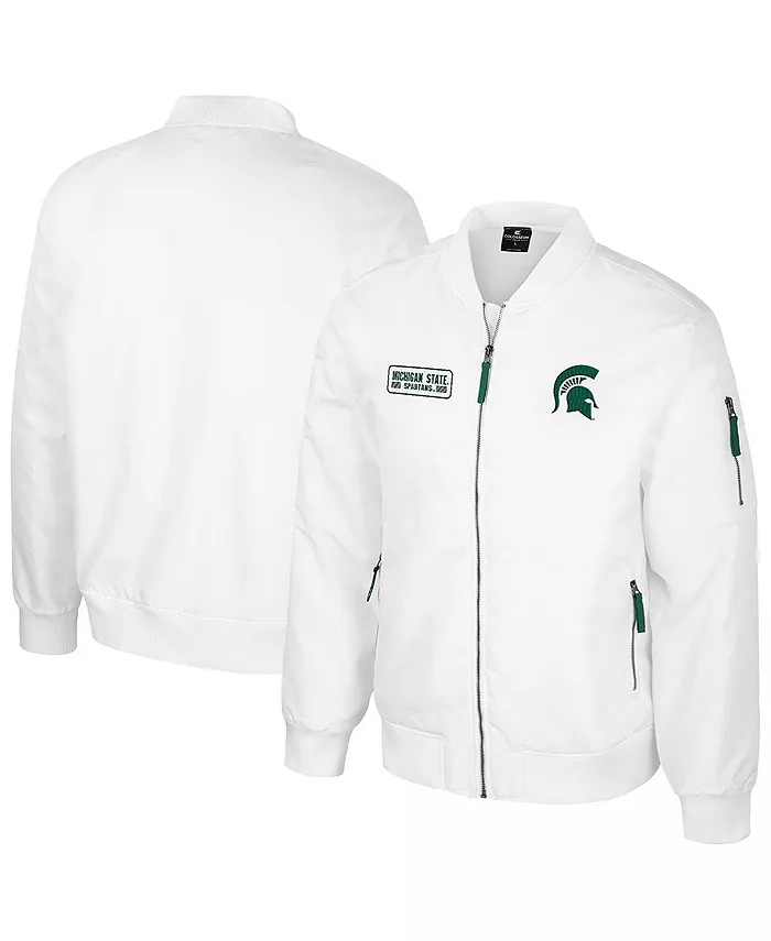 

Мужская куртка-бомбер Michigan State Spartans White Rabbit на молнии Colosseum