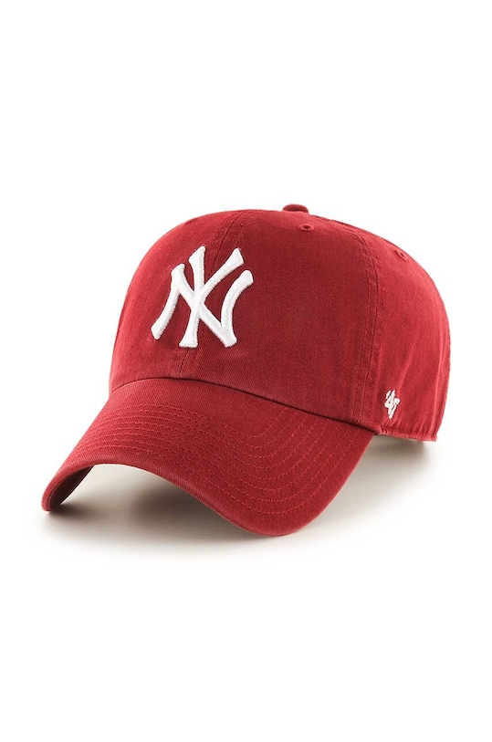 

Бейсболка с козырьком хлопковая MLB New York Yankees 47 Brand, красный