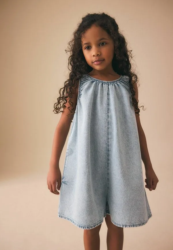 Комбинезон-Пиджак прямого кроя с бретелями Next, Light Wash Denim — фото 2