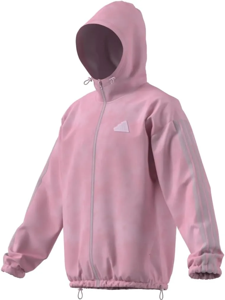 Мужская тканая куртка Adidas Essentials с принтом по всей поверхности, розовый/светло-розовый — фото 3