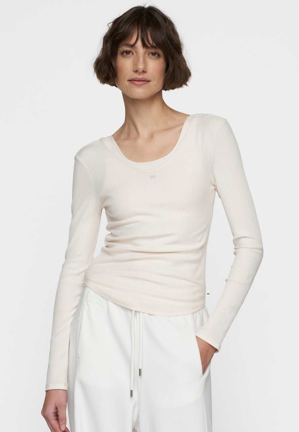 

Топ с длинными рукавами V-NECK BALLET 10DAYS, бежевый
