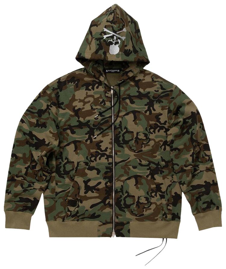

Худи Mastermind World Camo Zip-Up Hoodie 'Woodland', коричневый