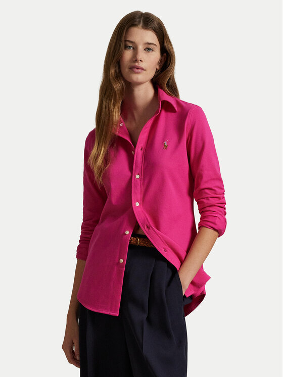 

Рубашка облегающего кроя 211924258017 Polo Ralph Lauren, розовый