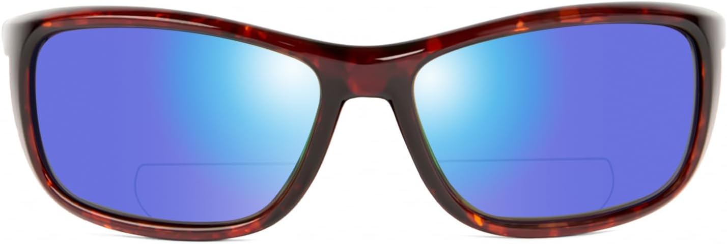 

Солнцезащитные очки Whiptail Cat Eye с поляризованными линзами и бифокальными линзами, для мужчин и женщин, модные, прочные, стильные, современные, спортивные Reptile, Gloss Tortoise Havana/Blue Mirror