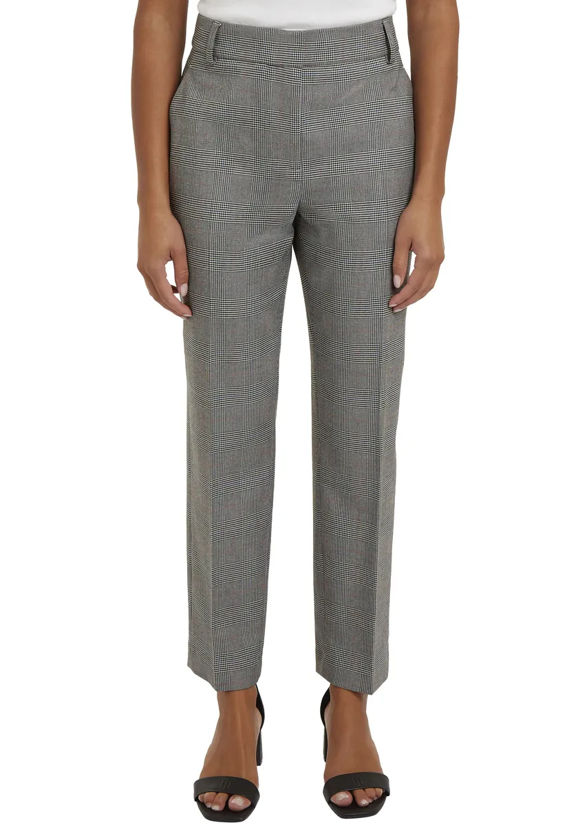 

Тканые брюки Tommy Hilfiger "POW CHECK SLIM STRAIGHT PANT" (Global Series TH WOMEN), в клетку, серый