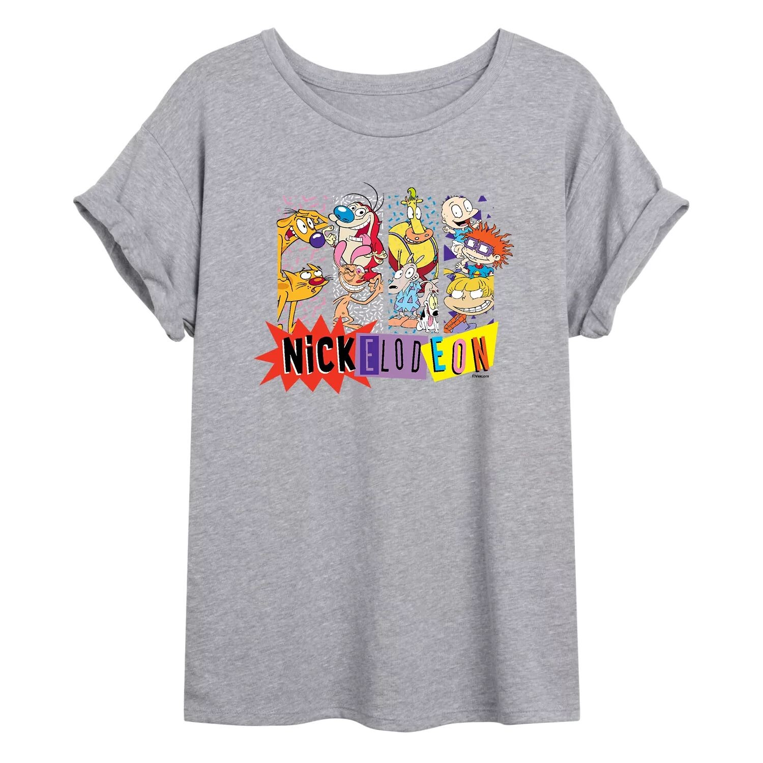 

Размерная футболка с логотипом Nickelodeon и изображением персонажей 90-х для юниоров Licensed Character