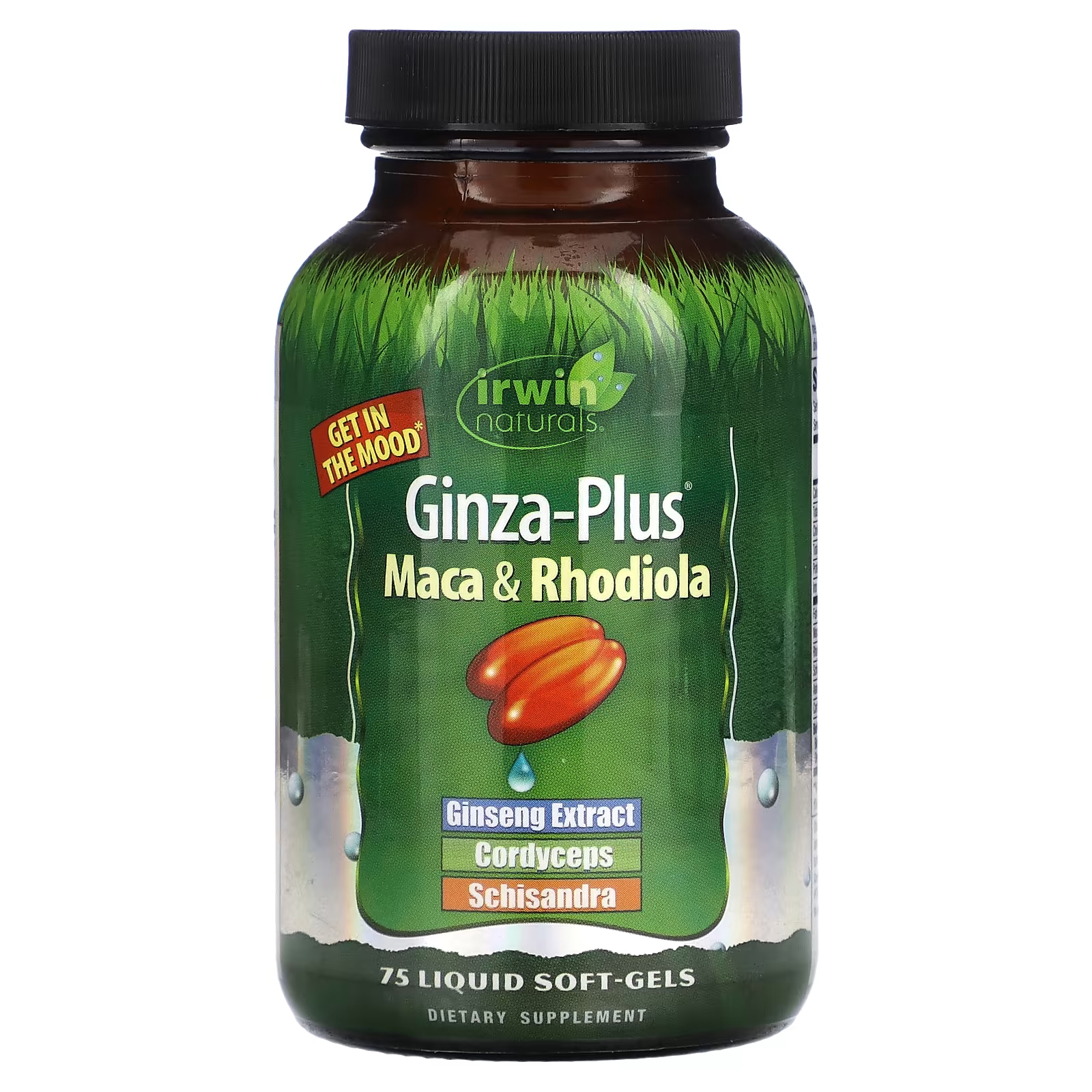 

Добавка Irwin Naturals Ginza-Plus Maca & Rhodiola без стимуляторов, 75 капсул