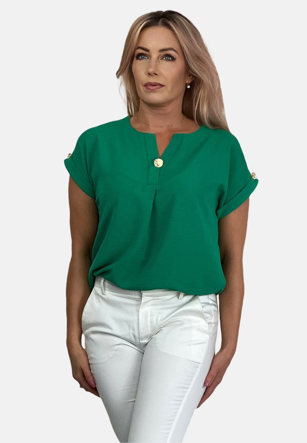 

Блуза WITH BUTTON REGINA FASHION, зеленый