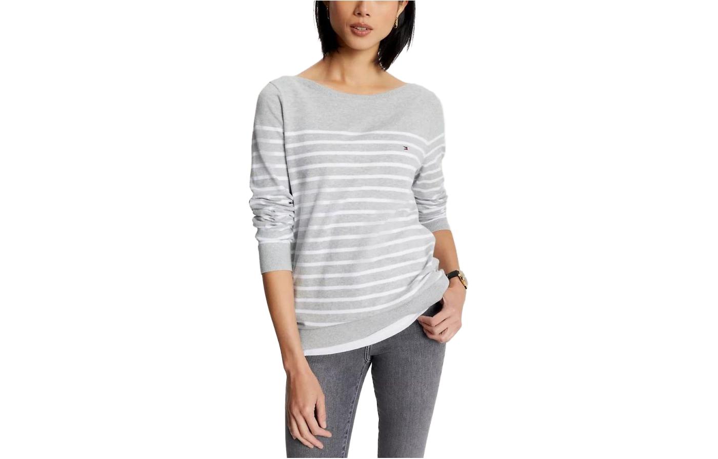 Tommy Hilfiger Свитер Women's Gray Crew Neck Others — фото 3