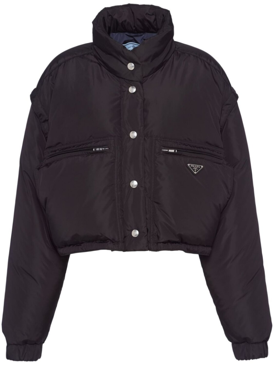 

Укороченный пуховик Re-Nylon Prada, черный