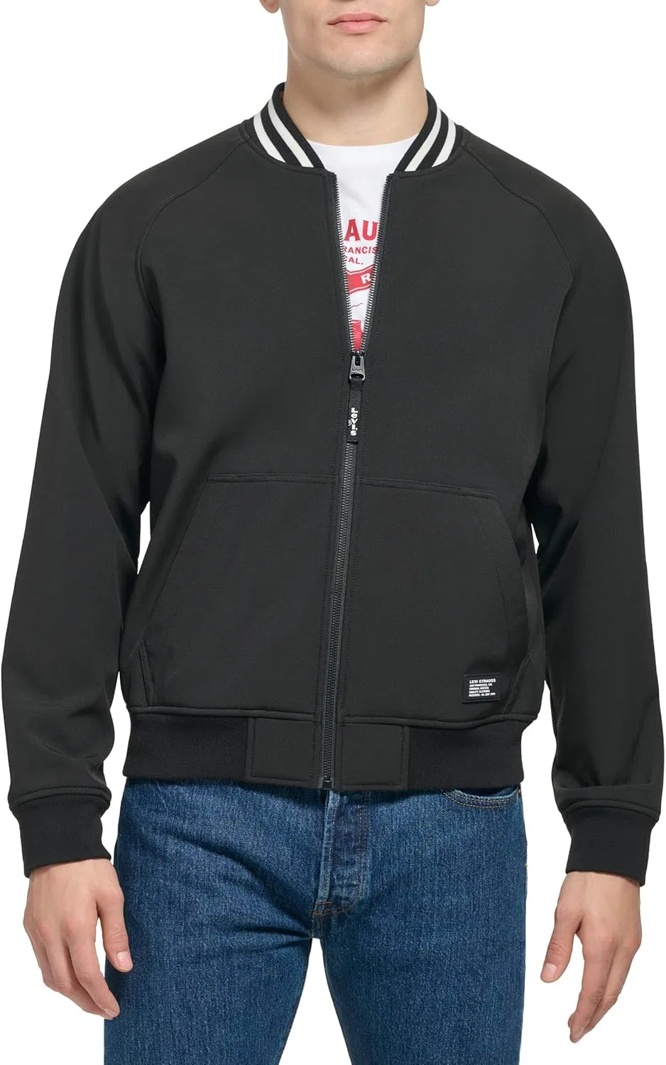 Levi's мужская куртка-бомбер Softshell Varsity, черный