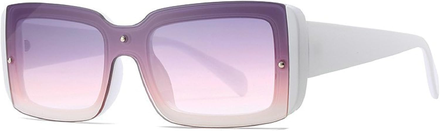 

Винтажные квадратные солнцезащитные очки для женщин, классические ретро-очки для мужчин, градиентные солнцезащитные очки, защита от УФ-излучения UV400, винтажные прямоугольные солнцезащитные очки mincl, White Purple