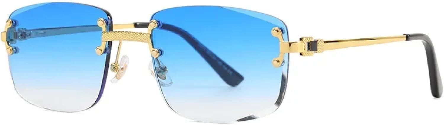 

Солнцезащитные очки с защитой от УФ-излучения UV400 | Безрамочная металлическая оправа с градиентной расцветкой | Для женщин и мужчин, для занятий спортом на открытом воздухе и вождения DSVIGF, 04