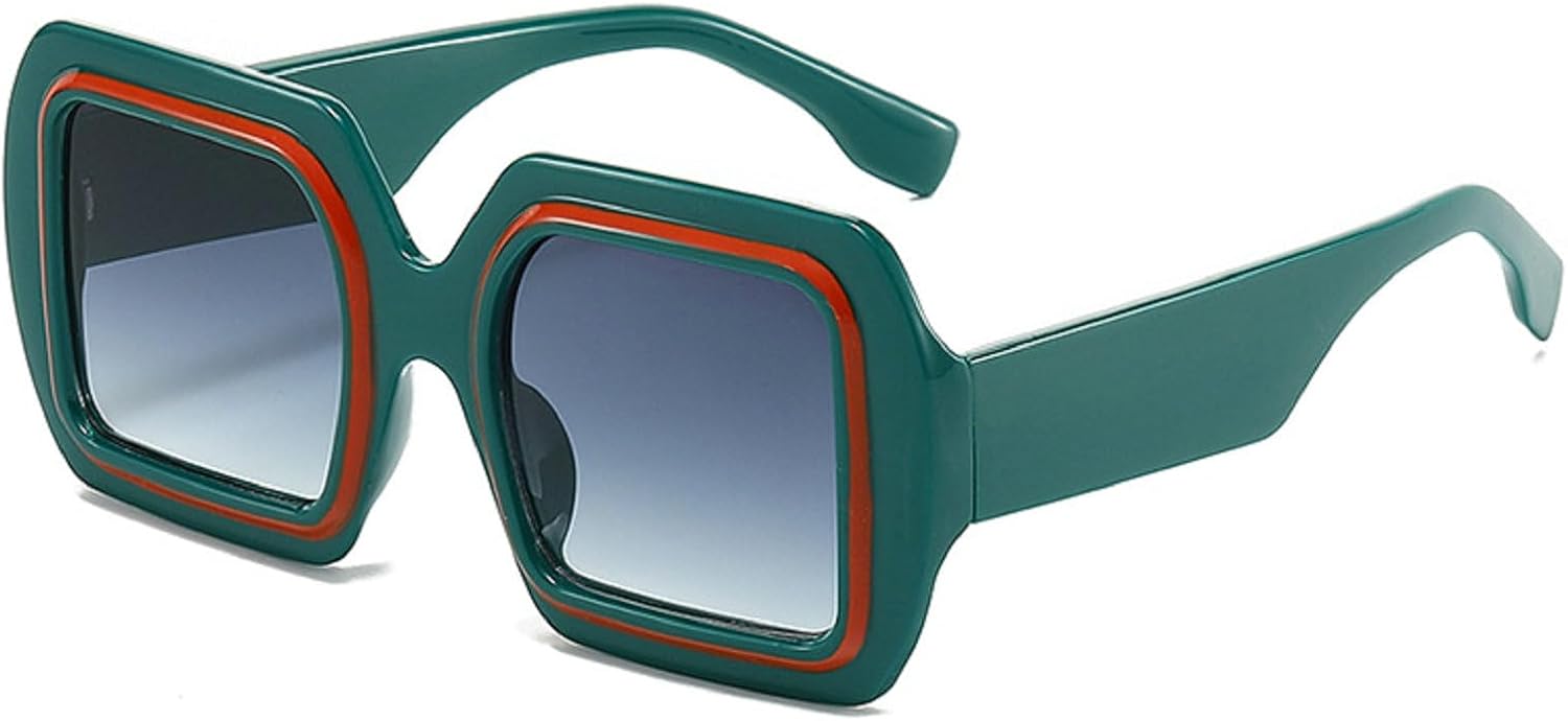 

Квадратные солнцезащитные очки для женщин и мужчин, модные прямоугольные солнцезащитные очки с защитой от УФ-излучения, ретро-солнцезащитные очки для женщин 18019 Melrose, Green