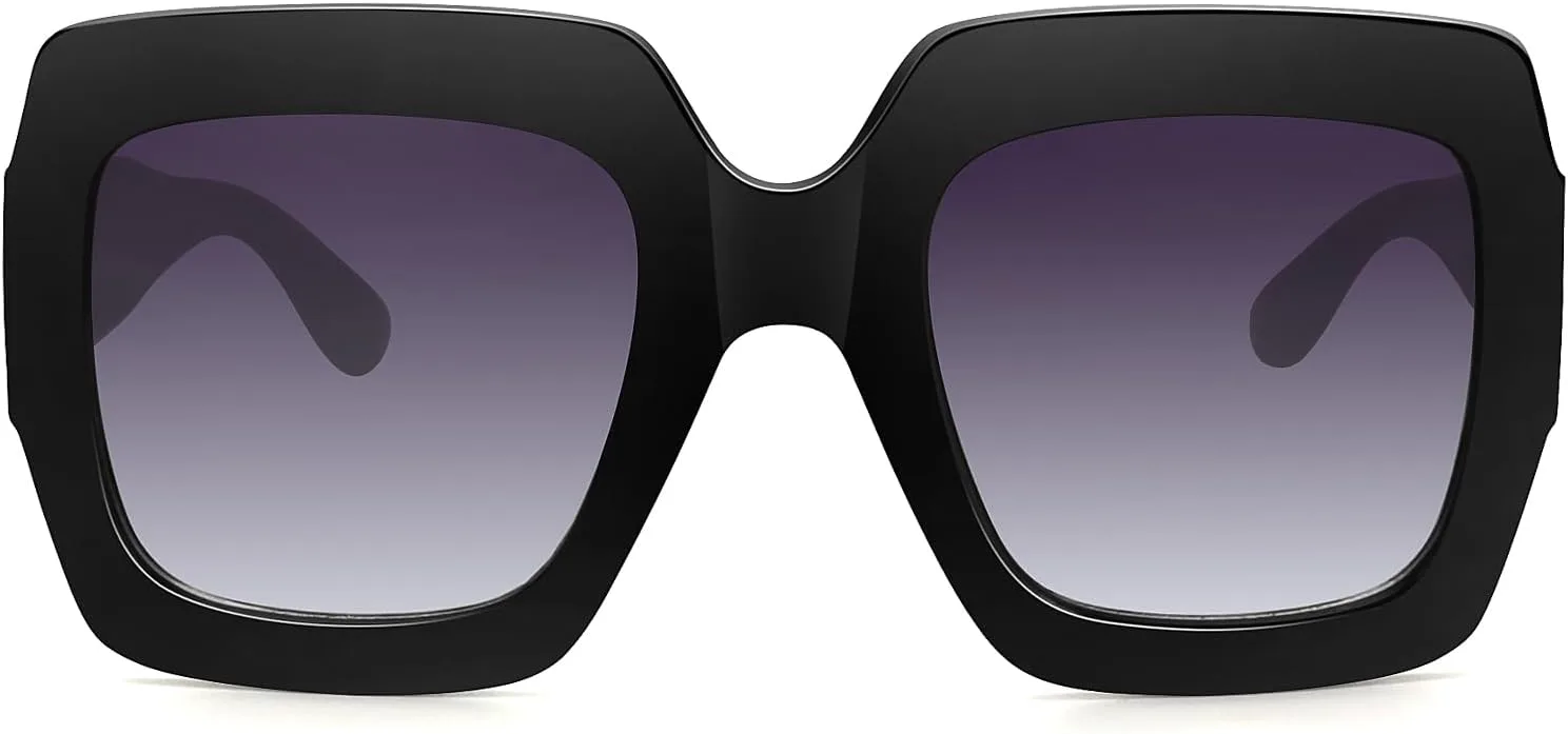 

Солнцезащитные очки STORYCOAST большого квадратного размера для женщин в стиле ретро, ​​роскошные большие солнцезащитные очки с защитой UV400 S0178, (0178)black