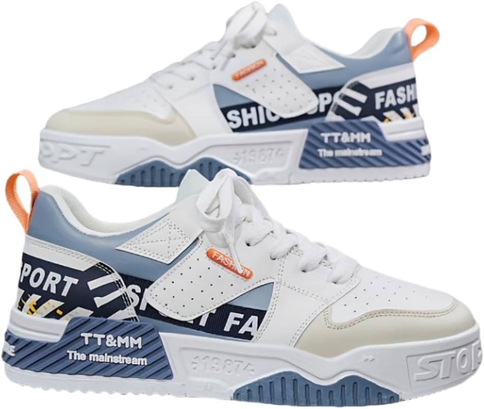 

Мужские кроссовки сшитого дизайна с хорошим сцеплением, дышащие шнурованные кеды Hhhchpm, синий