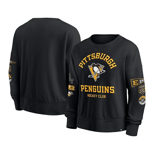 

Женский черный свитшот Pittsburgh Penguins Go Team Fanatics