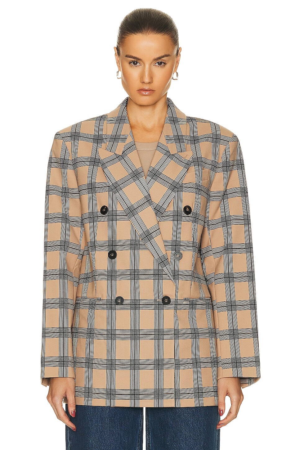

Куртка Zimmermann Luminosity Oversized, цвет Tan Check