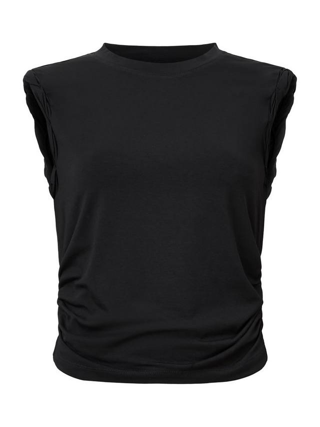Топ-майка из органического хлопка West с добавлением модала AllSaints, Black — фото 4