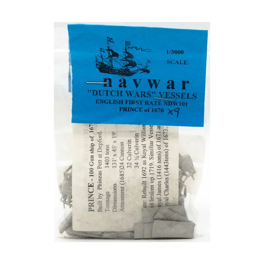 

Принц - английский первоклассный (x9), Dutch Wars Vessels (1:3000) (NavWar)