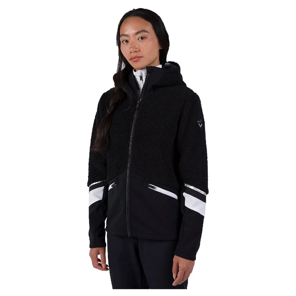 

Флис Rossignol Wispile full zip, черный