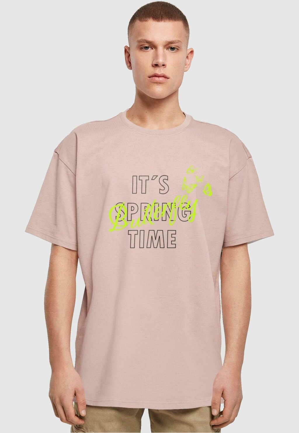

Футболка с принтом IT´S SPRING TIME HEAVY OVERSIZED Merchcode, цвет duskrose