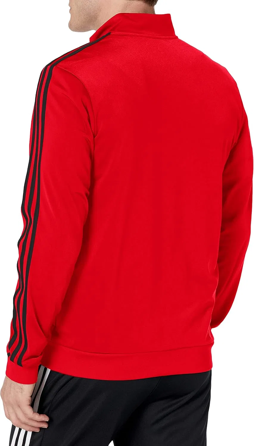 Тренировочная куртка adidas 3-полоски, красный/черный — фото 2