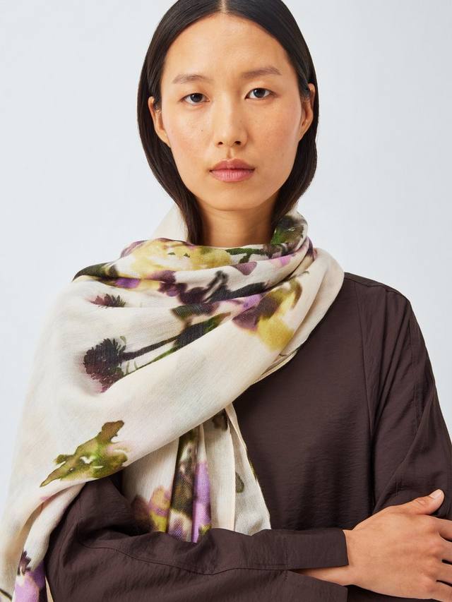 

Шарф с цветочным принтом John Lewis, Purple Multi