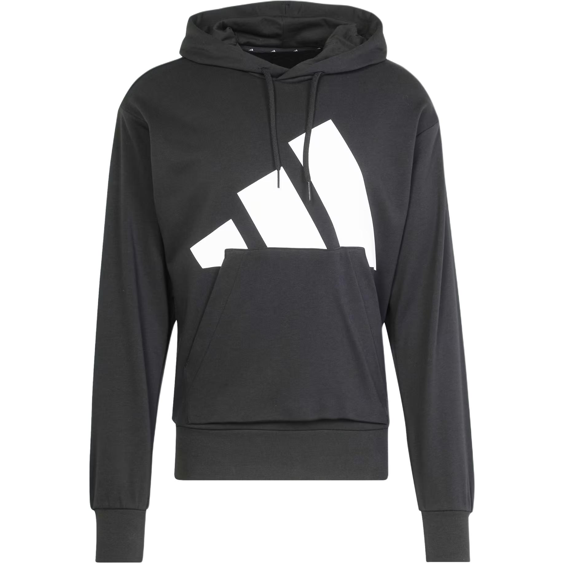 Худи French Terry с большим логотипом Essentials Adidas, черно-белый — фото 3