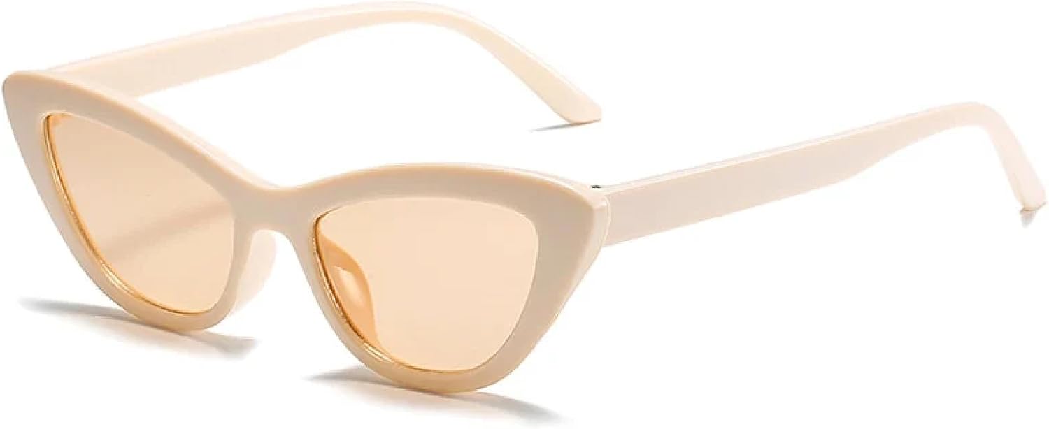 

Солнцезащитные очки с защитой от УФ-излучения UV400 | Оранжевый «кошачий глаз» | Для женщин и мужчин, для занятий спортом на открытом воздухе и вождения DSVIGF, Beige-lightbrown