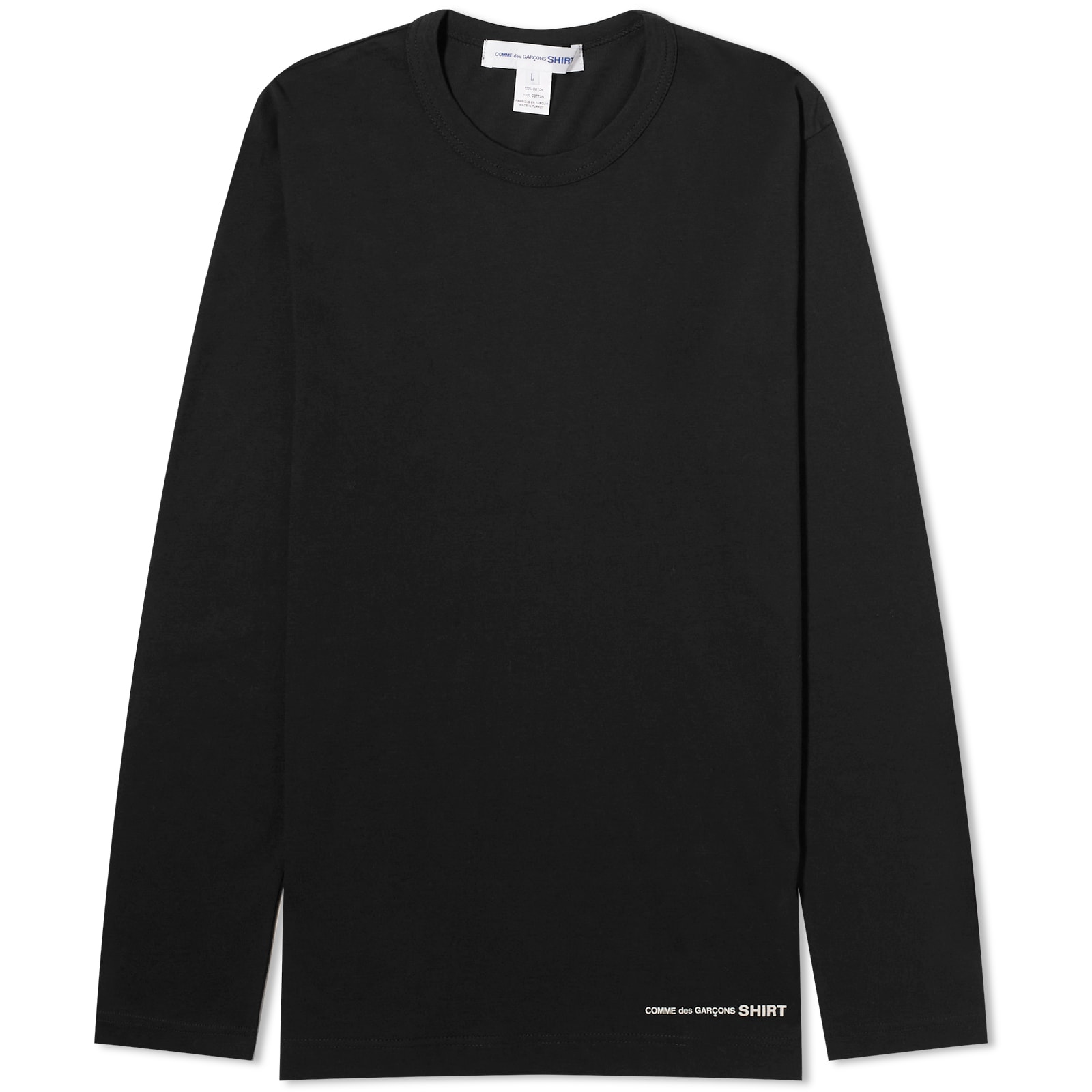 

Футболка Comme Des Garçons Shirt Long Sleeve Logo T-Shirt, черный