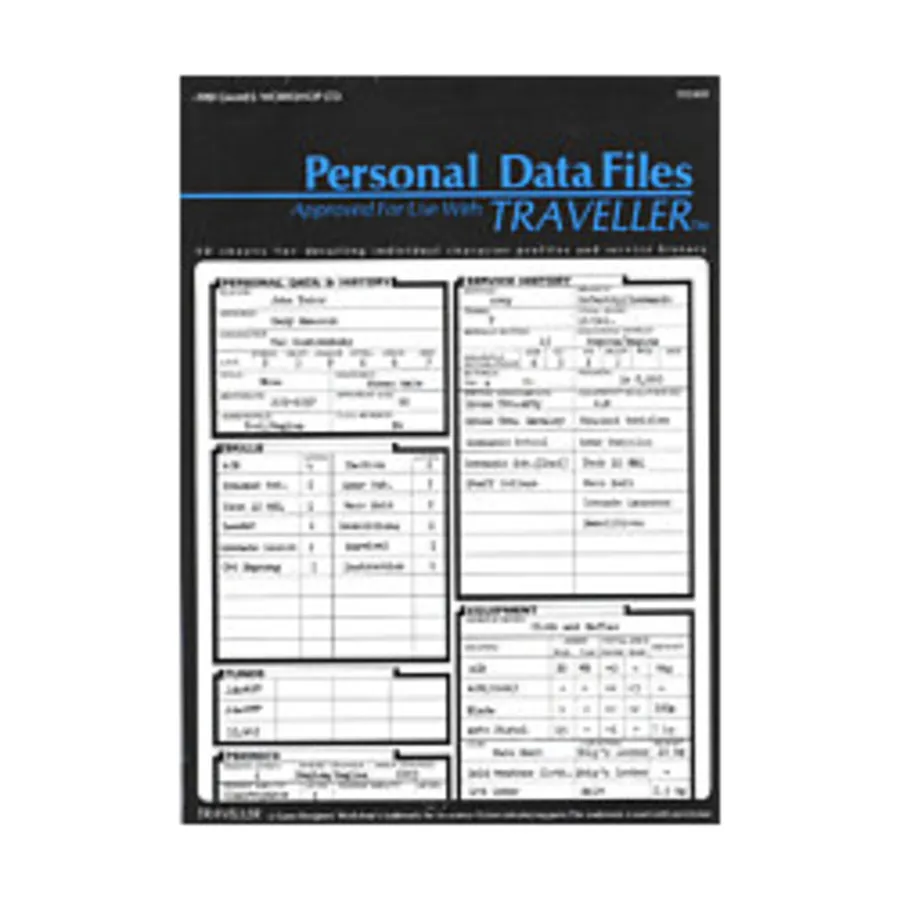 

Personal Data Files, Traveller (Games Workshop), мягкая обложка