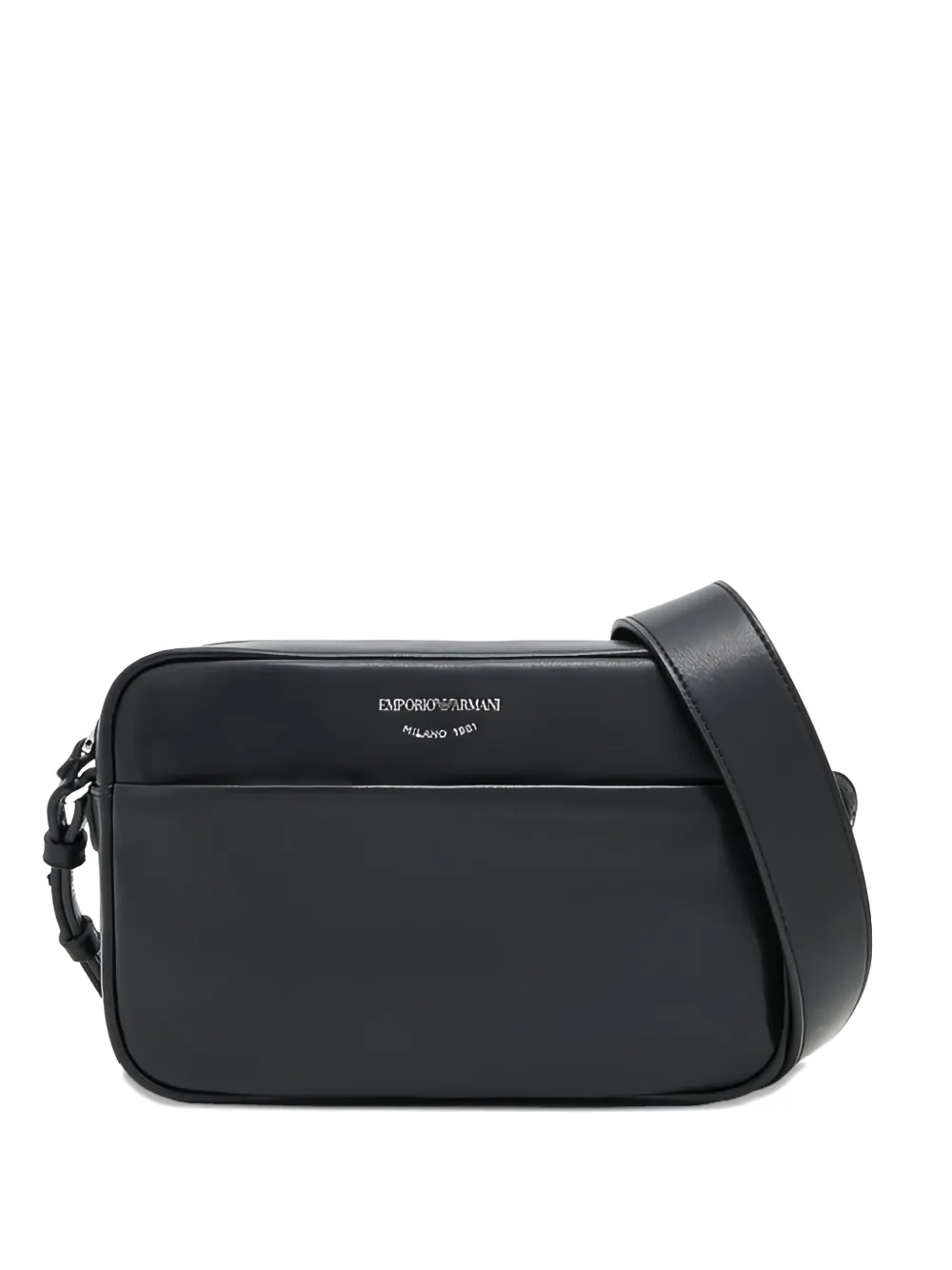 

Кожаная сумка через плечо Emporio Armani, черный