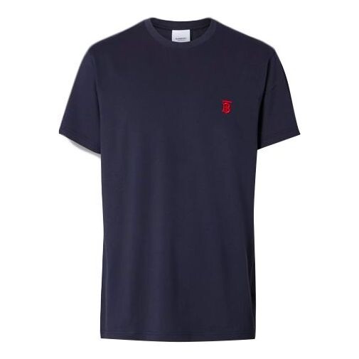 

Футболка monogram motif pattern cotton male blue Burberry, синий