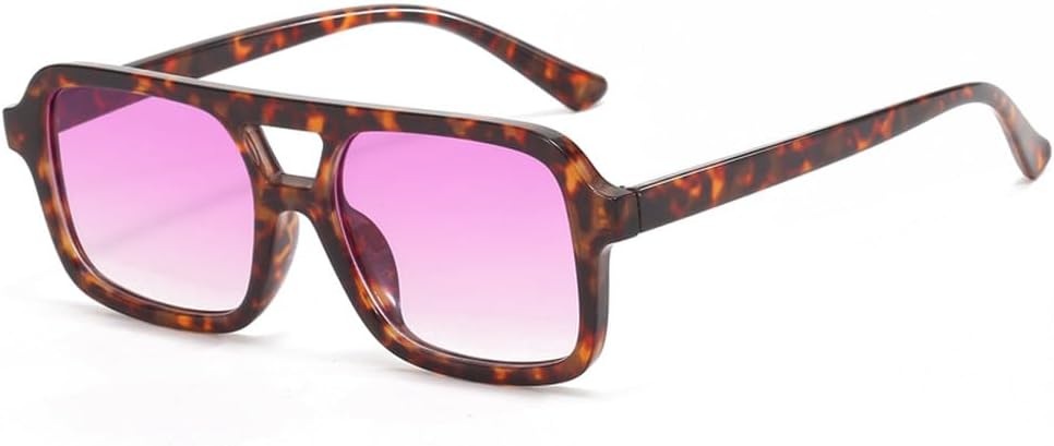 

3 шт./6 шт. Параллельные планки, универсальные ретро-модные солнцезащитные очки для активного отдыха, езды на велосипеде, с защитой от УФ-излучения, женские HYYZZC, Leopard Pink