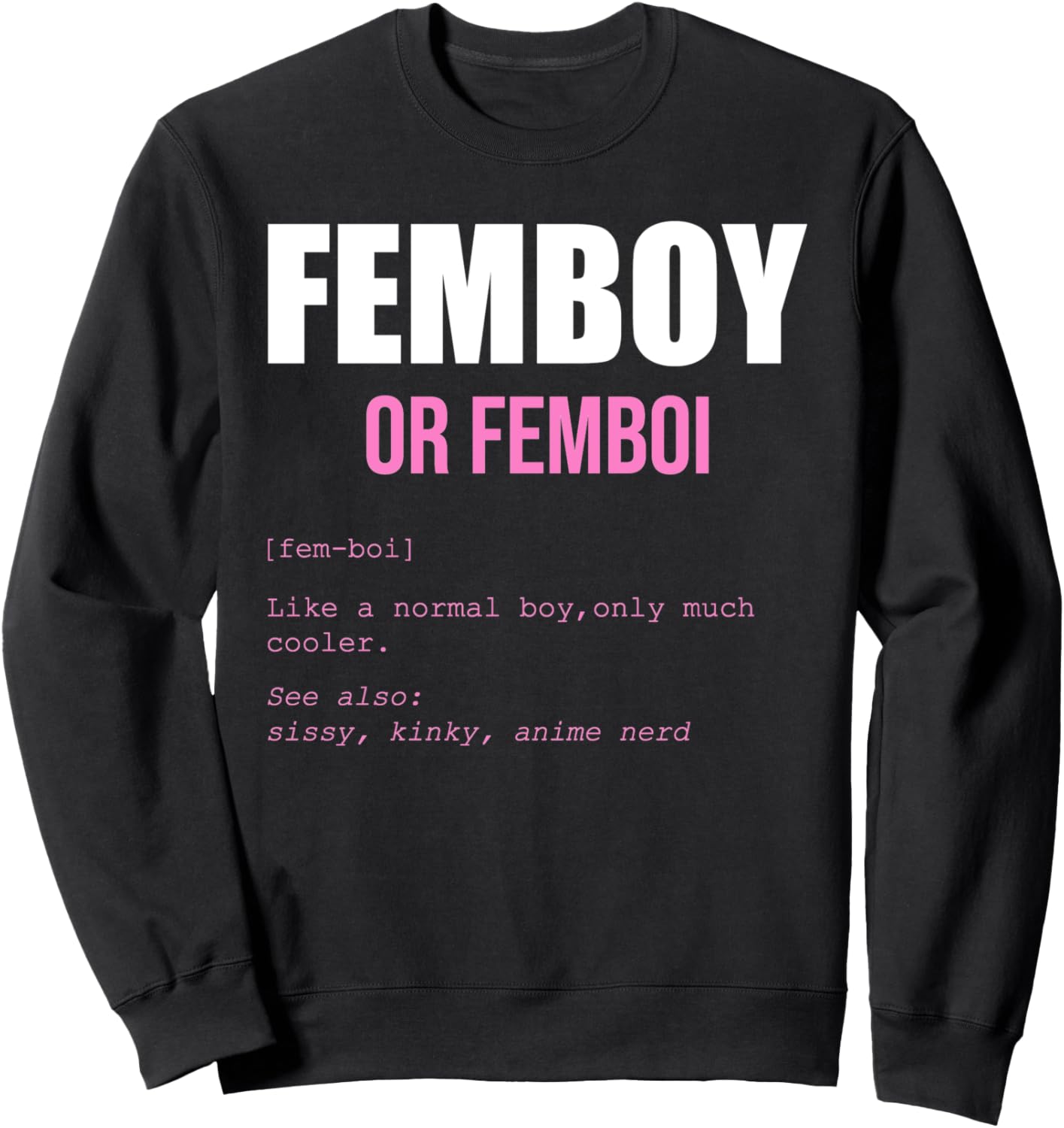 

Толстовка с надписью Фембой, кроссдрессинг, черная Femboy Clothing & Crossdressing Outfits, Черный, Толстовка с надписью Фембой, кроссдрессинг, черная Femboy Clothing & Crossdressing Outfits