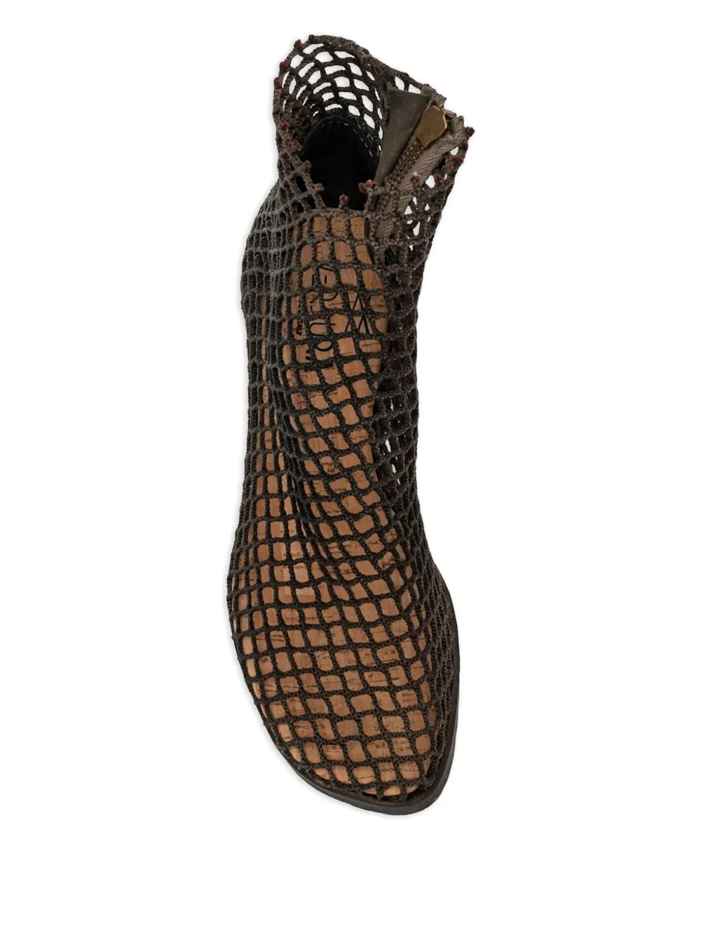 Сапоги на блочном каблуке с узором VERDURA SHOES, коричневый — фото 4
