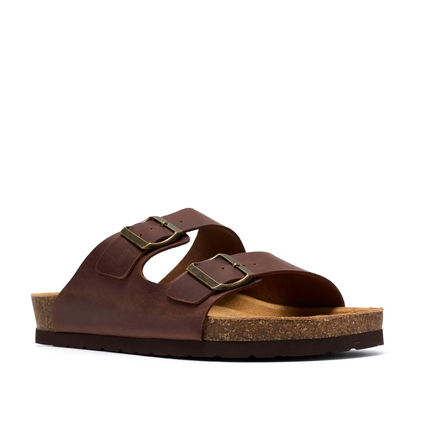 Сандалии мужские с двумя ремнями Clarks, коричневый — фото 4