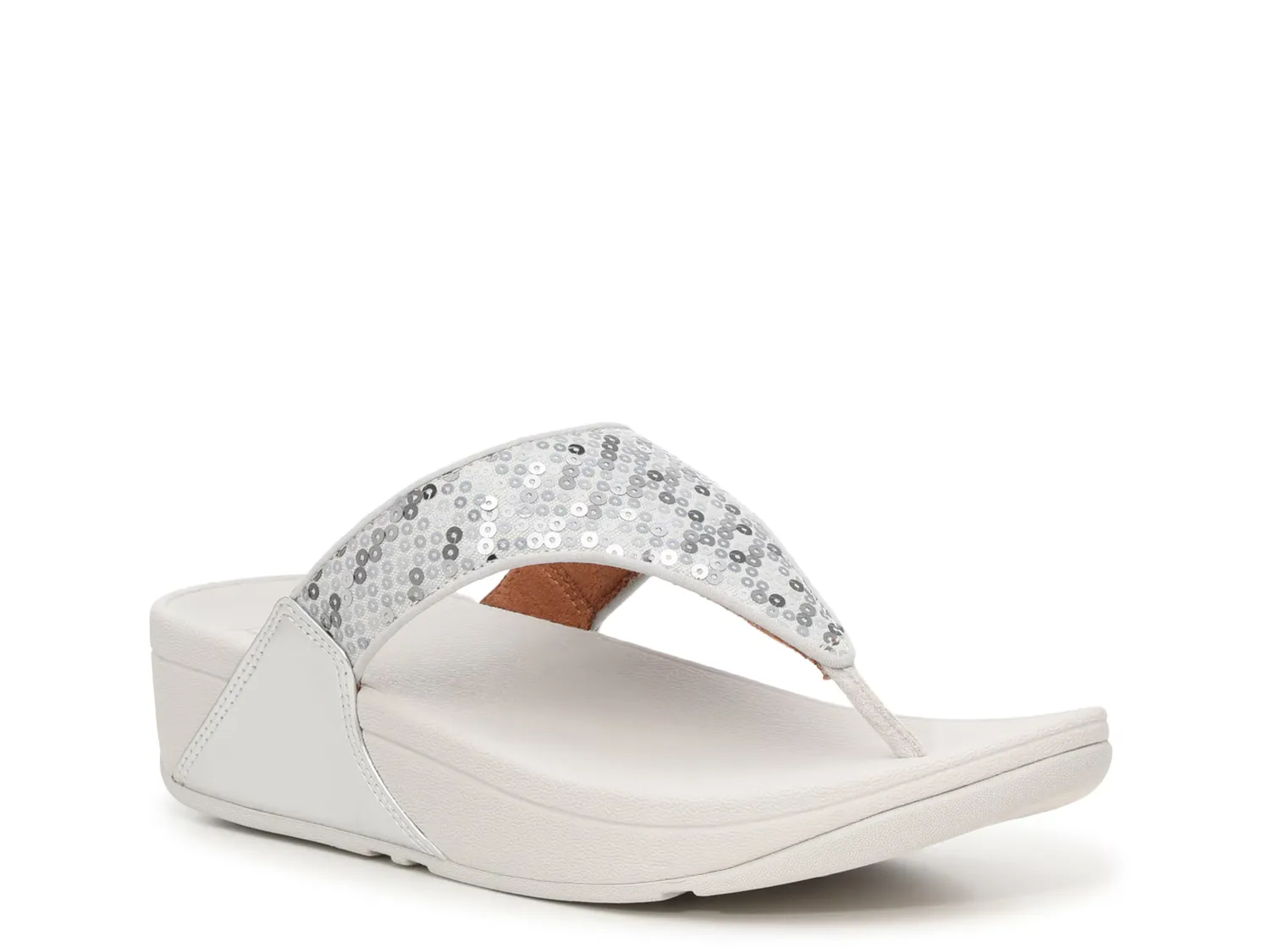 

Сандалии Lulu Glitzy Wedge Sandal Fitflop, серебряный/металлик