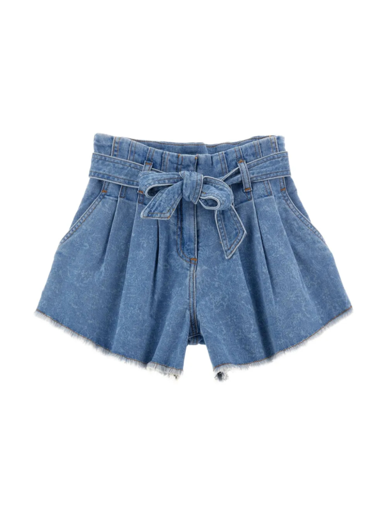 

Philosophy Di Lorenzo Serafini Kids джинсовые шорты с поясом, синий