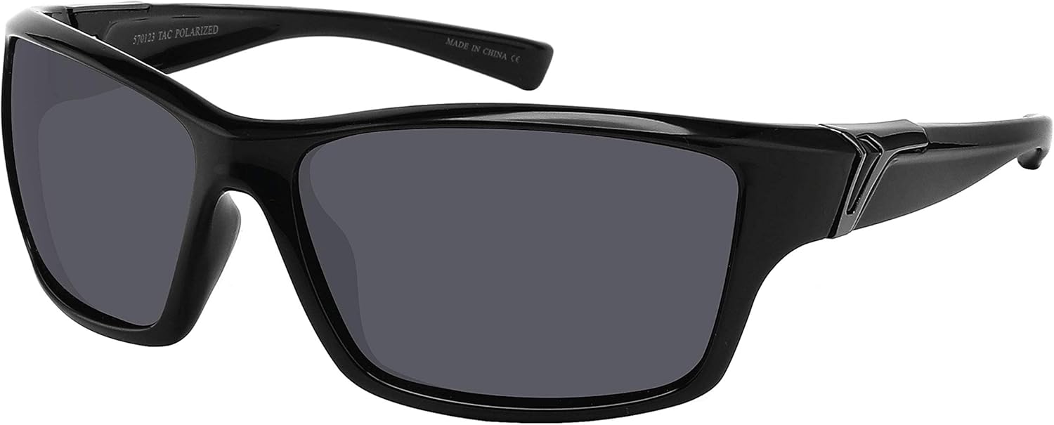 

Поляризованные спортивные солнцезащитные очки EDGEIWEAR с обтекаемой формой и защитой от УФ-излучения UV400 для мужчин и женщин, для вождения и рыбалки, Shiny Black Frame/Grey Lens