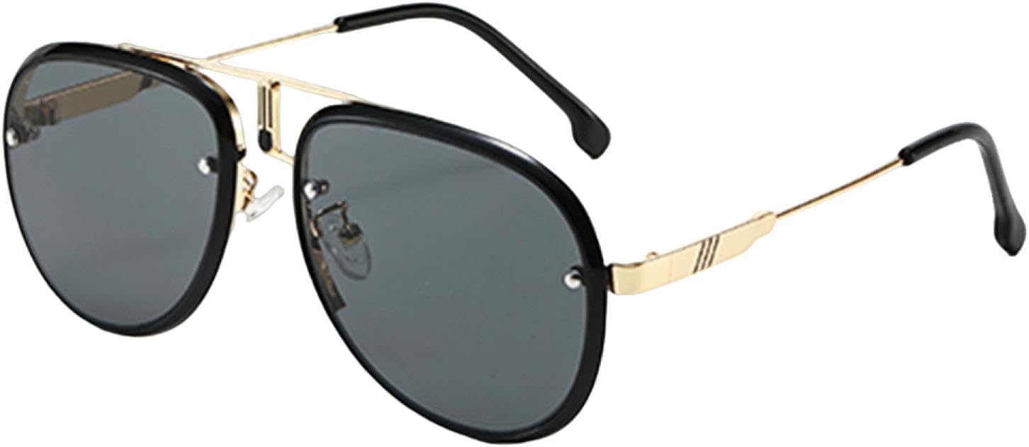 

Ретро овальные металлические солнцезащитные очки для женщин и мужчин, роскошные модные женские солнцезащитные очки в стиле панк, унисекс, стильные очки с защитой от УФ-излучения UV400 TKKTLLT, Black